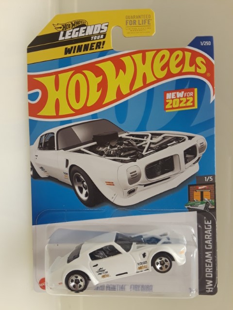 Hot Wheels 1970 Pontiac Firebird White #1 1/250 2022 HW Dream Garage 1/5